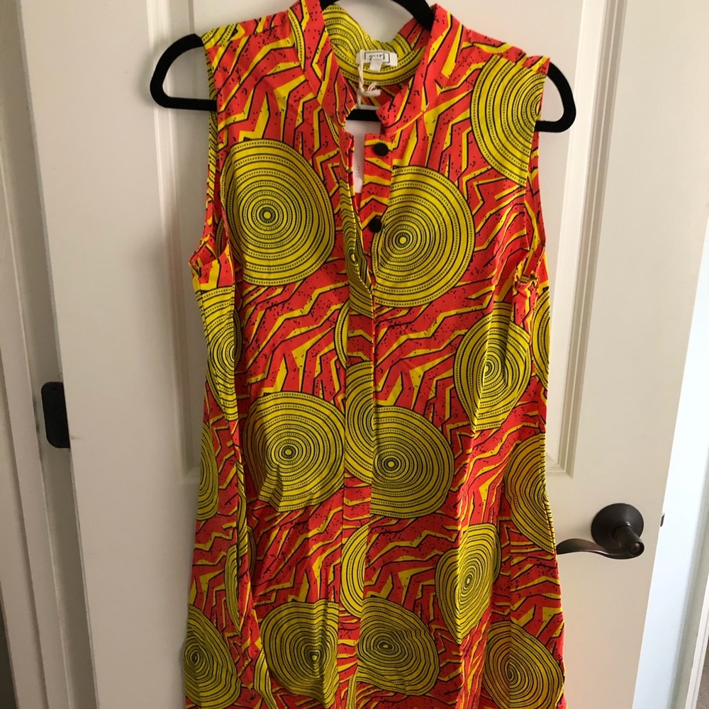 Zuri Kenya “just one” dress “How Bizarre” pattern